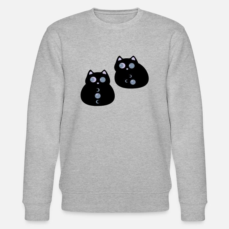 Katzen mit Mondaugen - Stanley/Stella Unisex Bio-Sweatshirt CHANGER  - Grau meliert