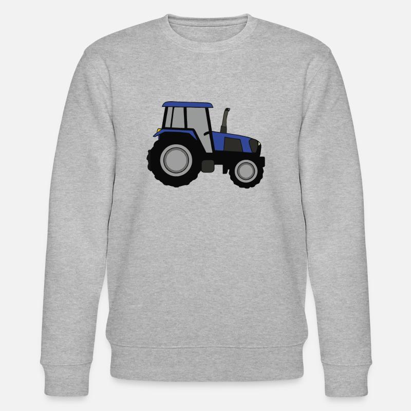Traktor Illustration Geschenkidee - Stanley/Stella Unisex Bio-Sweatshirt CHANGER  - Grau meliert