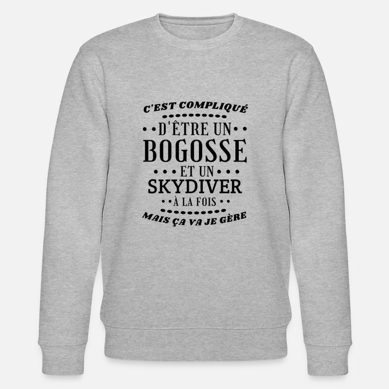 Bogosse skydiver - Sweat bio CHANGER Stanley/Stella Unisexe - gris chiné