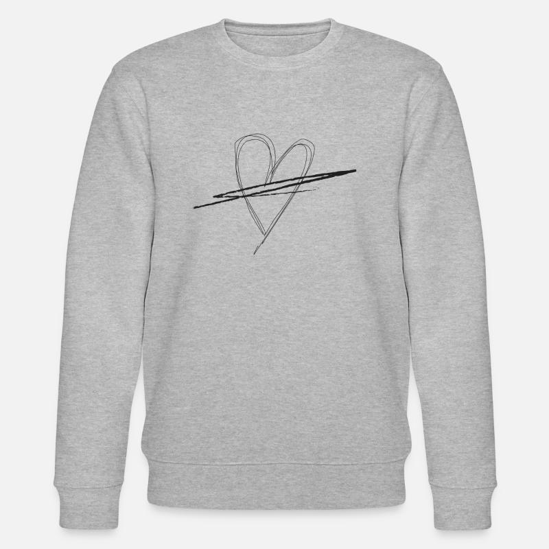 No Love - Stanley/Stella Unisex Bio-Sweatshirt CHANGER  - Grau meliert
