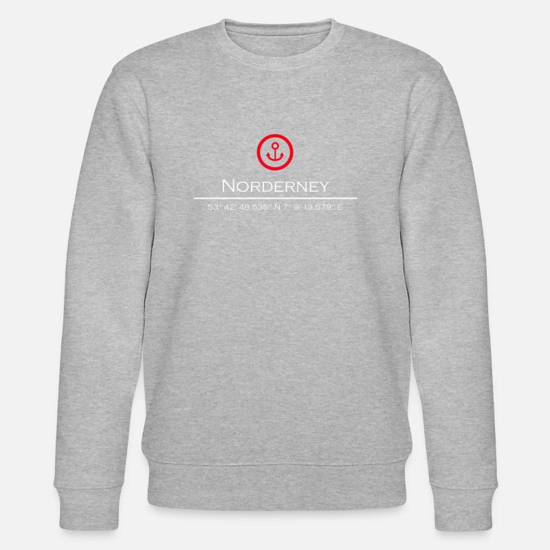 Norderney roter Anker - Stanley/Stella Unisex Bio-Sweatshirt CHANGER  - Grau meliert