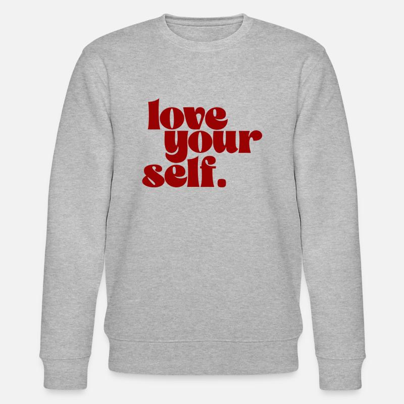 Liebe dich selbst - Stanley/Stella Unisex Bio-Sweatshirt CHANGER  - Grau meliert