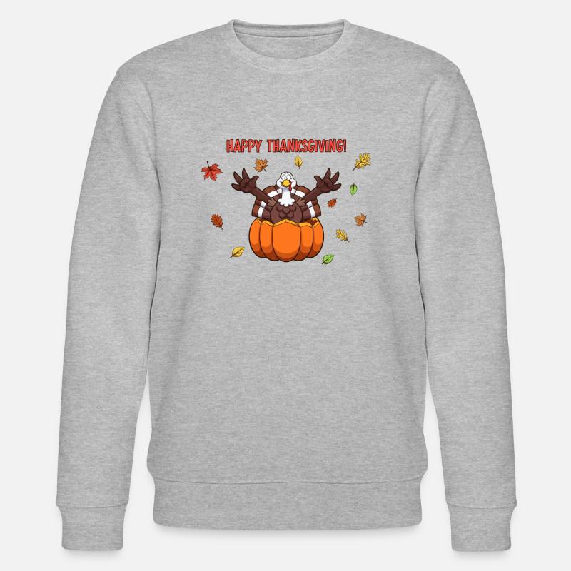 Frohes Erntedankfest - Stanley/Stella Unisex Bio-Sweatshirt CHANGER  - Grau meliert