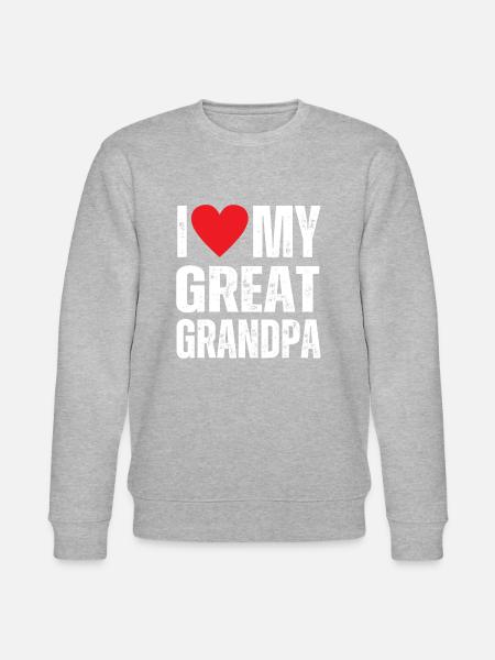 Jeg elsker min oldefar - Stanley/Stella økologisk unisex-sweatshirt CHANGER  - grå meleret