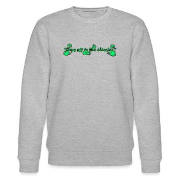 caps off to the classics - Stanley/Stella Unisex Bio-Sweatshirt CHANGER  - Grau meliert - Vorne - Nik (191cm) & Marisol (170cm)