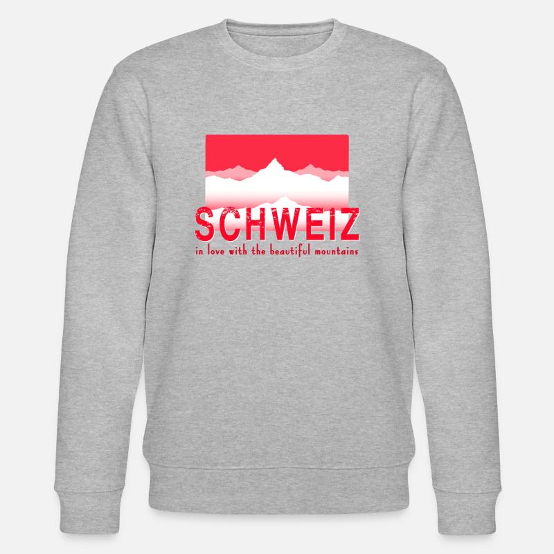Schweiz Berge - Stanley/Stella Unisex Bio-Sweatshirt CHANGER  - Grau meliert