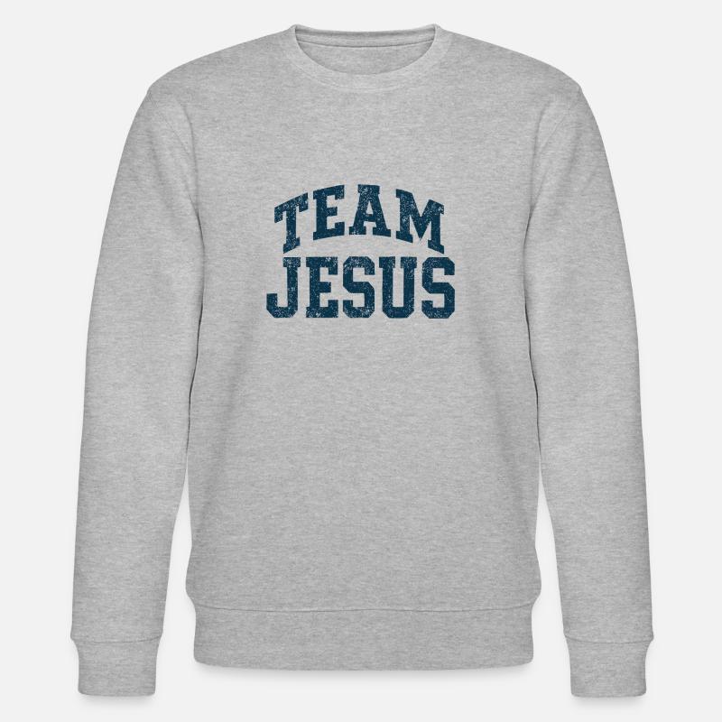 Team Jesus - Blau - Stanley/Stella Unisex Bio-Sweatshirt CHANGER  - Grau meliert