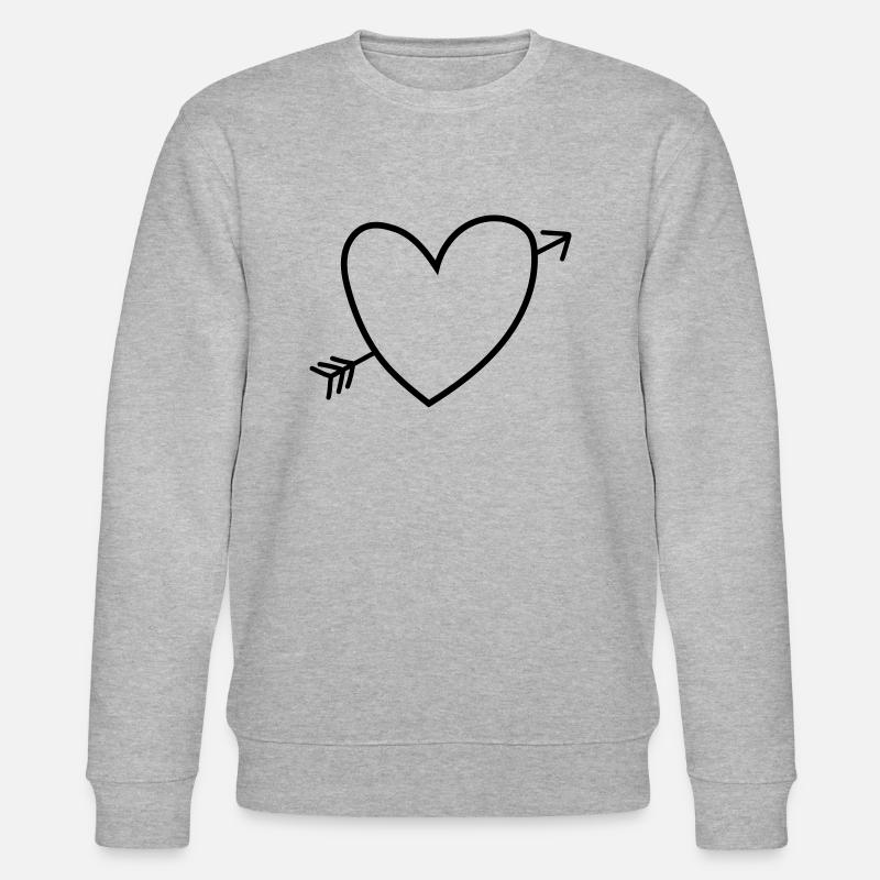 Heart - Stanley/Stella Unisex Bio-Sweatshirt CHANGER  - Grau meliert