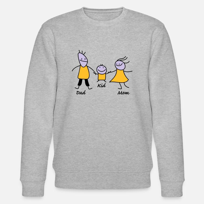 happy family - Stanley/Stella Unisex Bio-Sweatshirt CHANGER  - Grau meliert