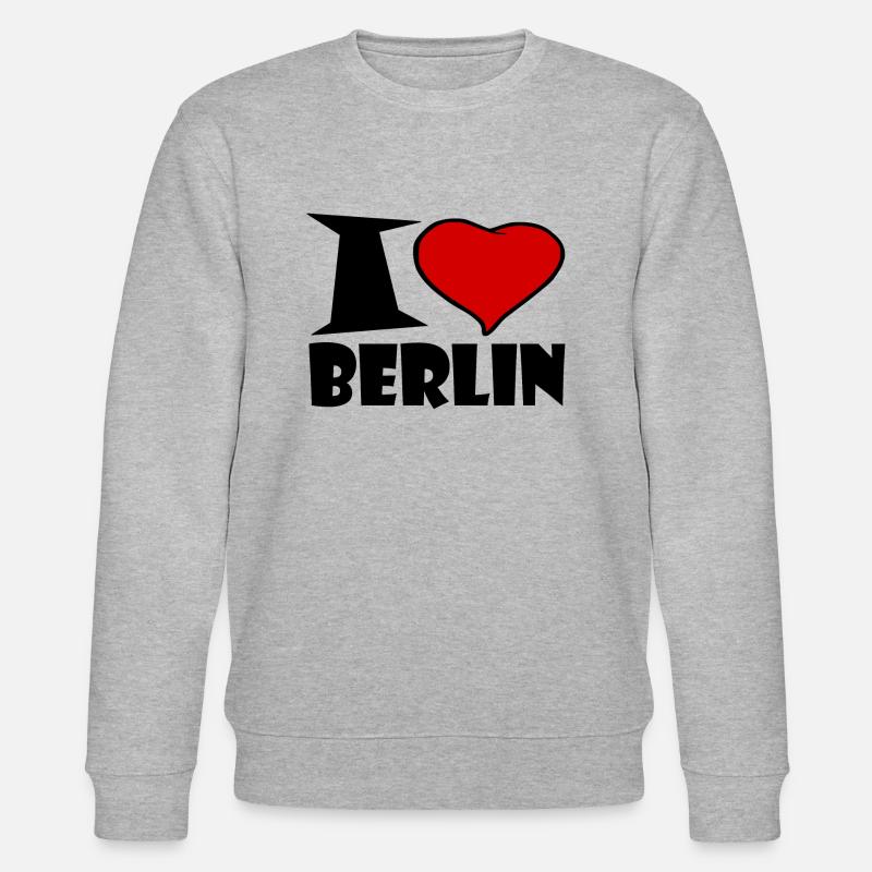 Ich liebe Berlin - Stanley/Stella Unisex Bio-Sweatshirt CHANGER  - Grau meliert
