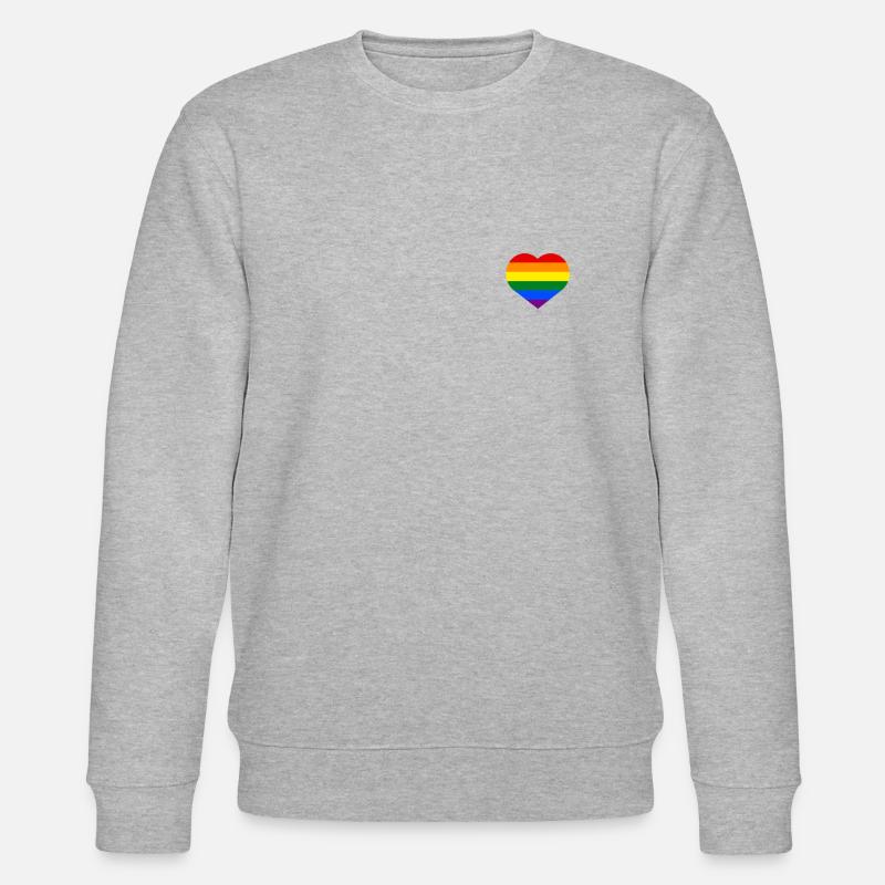 Regenbogenherz - Stanley/Stella Unisex Bio-Sweatshirt CHANGER  - Grau meliert
