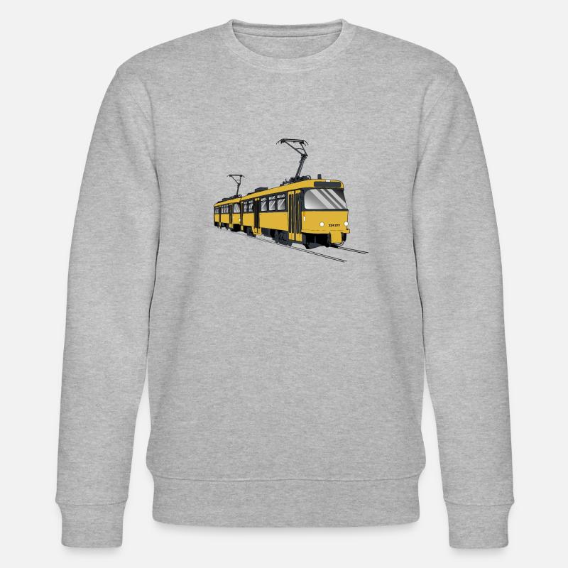 T4D Tram T4D-MT Straßenbahn Geschenk - Stanley/Stella Unisex Bio-Sweatshirt CHANGER - Grau meliert