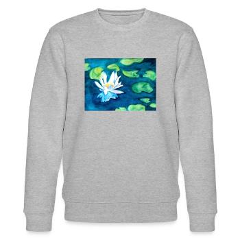 Lotus - Stanley/Stella CHANGER Unisex Organic Sweatshirt - heather grey - Front - Nik (191cm) & Marisol (170cm)