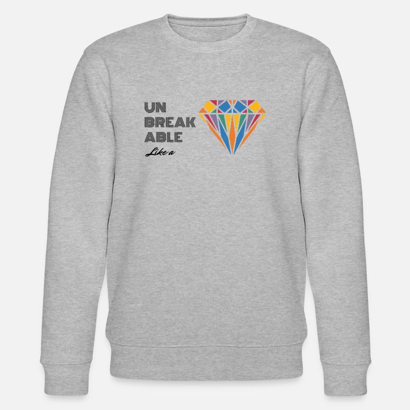 UNBREAKABLE DIAMOND - Stanley/Stella Unisex Bio-Sweatshirt CHANGER  - Grau meliert