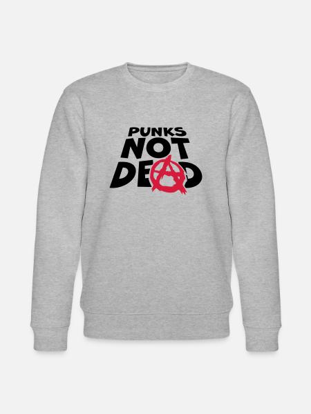 punks not dead quote - Stanley/Stella CHANGER Unisex Organic Sweatshirt - heather grey