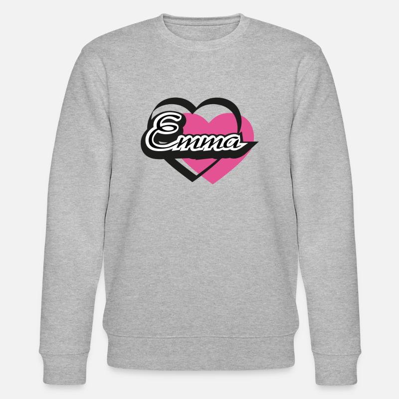 Name Emma Herz - Stanley/Stella Unisex Bio-Sweatshirt CHANGER  - Grau meliert