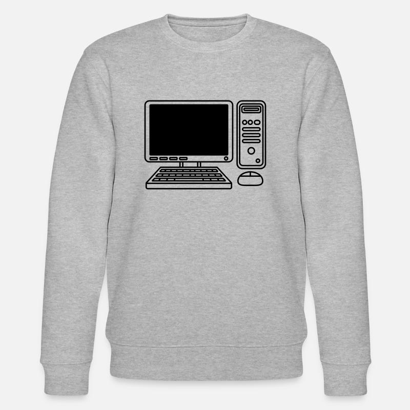 Screen Keyboard Mouse Computer - Stanley/Stella CHANGER Unisex Organic Sweatshirt - heather grey