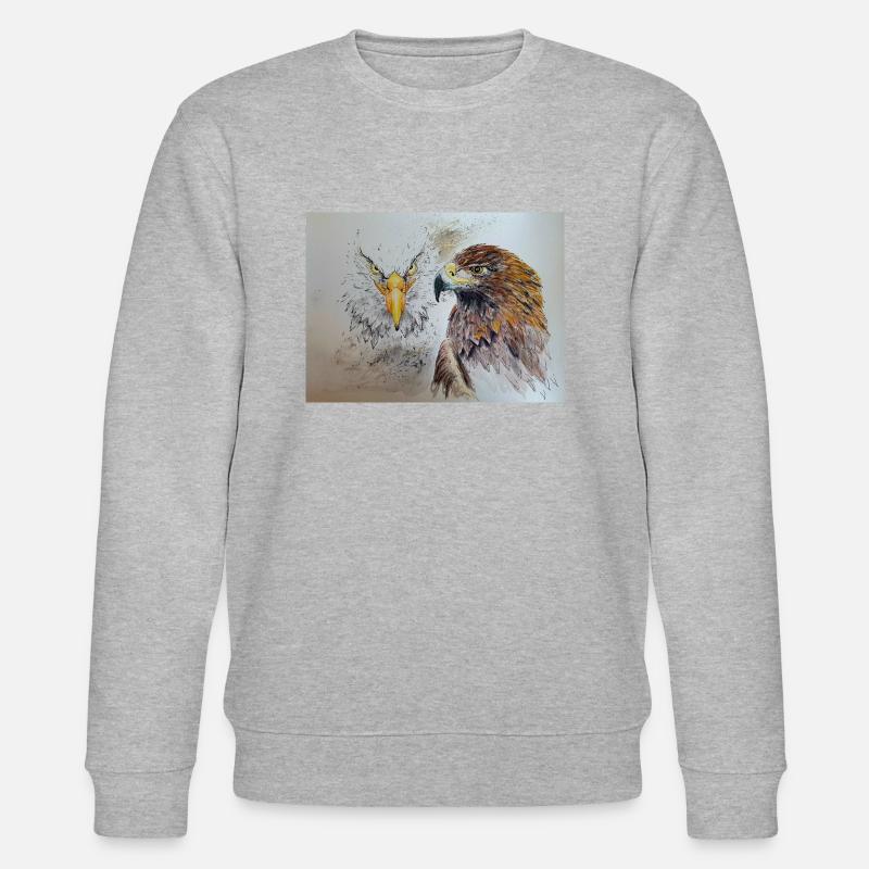 Adler - Stanley/Stella Unisex Bio-Sweatshirt CHANGER  - Grau meliert