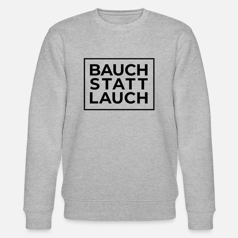 Bauch statt Lauch - Stanley/Stella Unisex Bio-Sweatshirt CHANGER  - Grau meliert