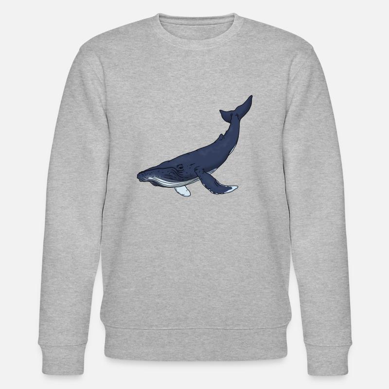 Couleur baleine bleue - Sweat bio CHANGER Stanley/Stella Unisexe - gris chiné