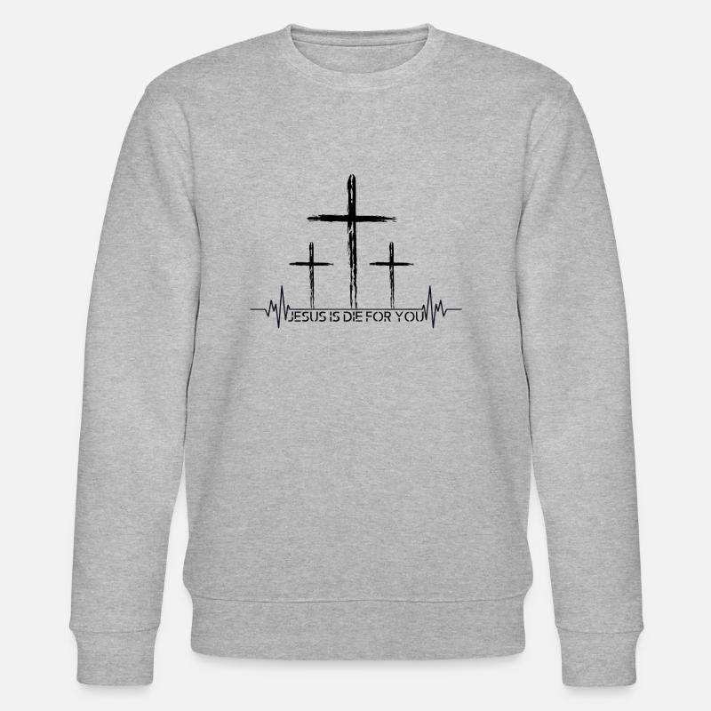 Jésus meurt pour toi - Sweat bio CHANGER Stanley/Stella Unisexe - gris chiné