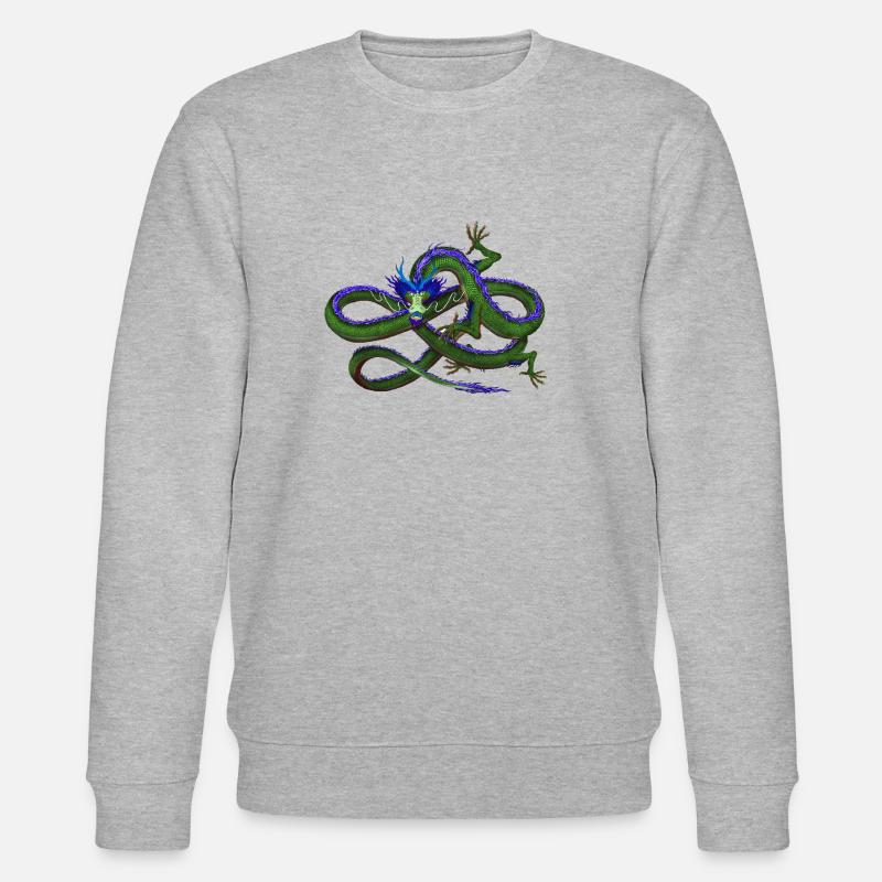 CHINESISCHER DRACHE - Stanley/Stella Unisex Bio-Sweatshirt CHANGER  - Grau meliert