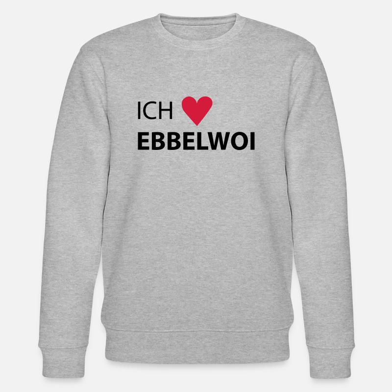 Ich liebe Ebbelwoi FFM - Stanley/Stella Unisex Bio-Sweatshirt CHANGER  - Grau meliert