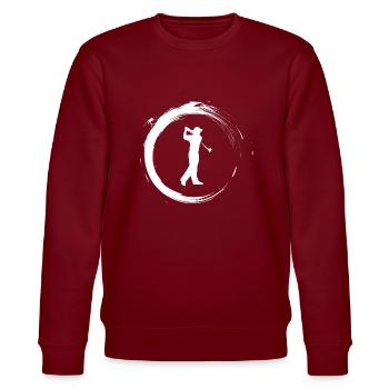 Golf - Stanley/Stella Unisex Bio-Sweatshirt CHANGER  - Burgunderrot - Vorne - Nik (191cm) & Marisol (170cm)