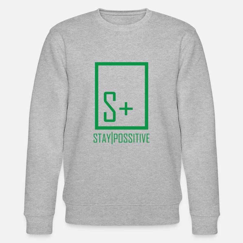 Restez positif - Sweat bio CHANGER Stanley/Stella Unisexe - gris chiné