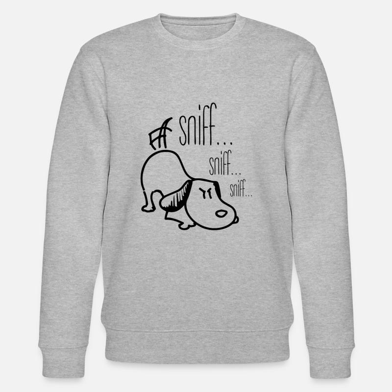 Hund -sniff sniff sniff- - Stanley/Stella Unisex Bio-Sweatshirt CHANGER - Grau meliert
