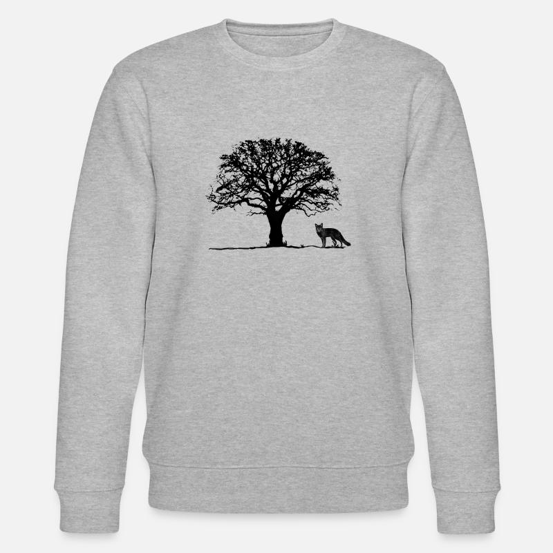 Tree, Fox - Stanley/Stella CHANGER Unisex Organic Sweatshirt - heather grey