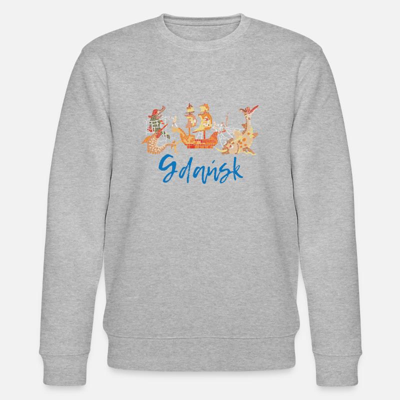 Gdansk, Drage - Stanley/Stella økologisk unisex-sweatshirt CHANGER - grå meleret