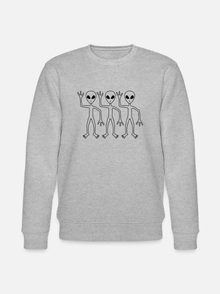Team 3 Freunde Aliens - Stanley/Stella Unisex Bio-Sweatshirt CHANGER  - Grau meliert
