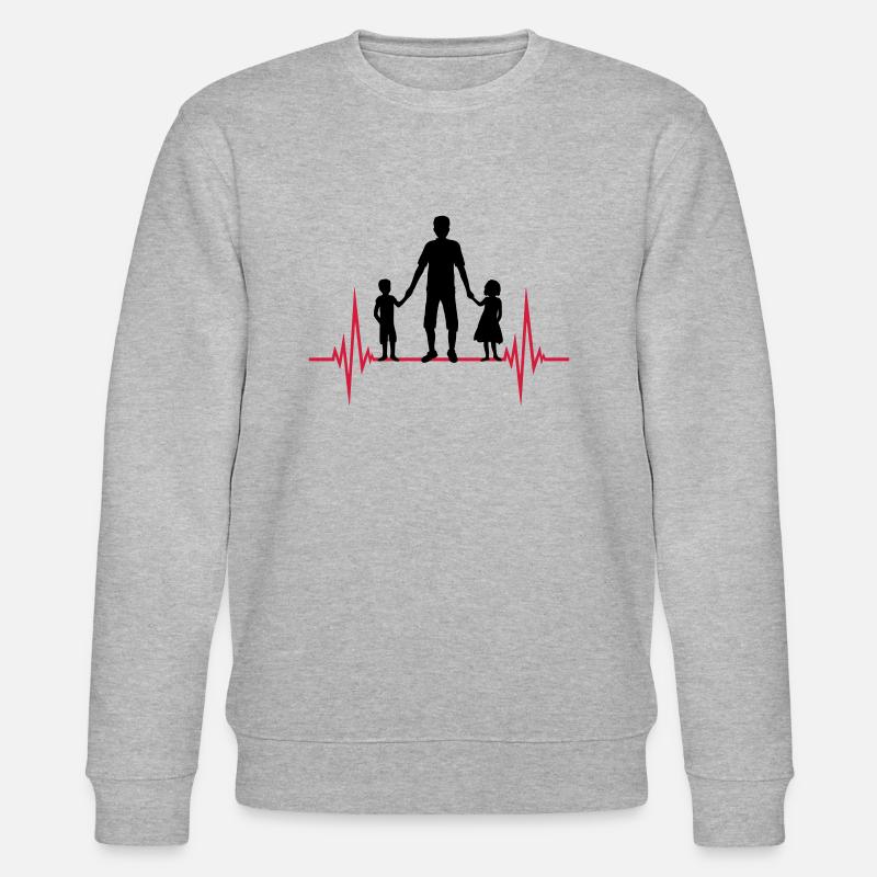 Frequenz 2 Kinder Papa - Stanley/Stella Unisex Bio-Sweatshirt CHANGER  - Grau meliert