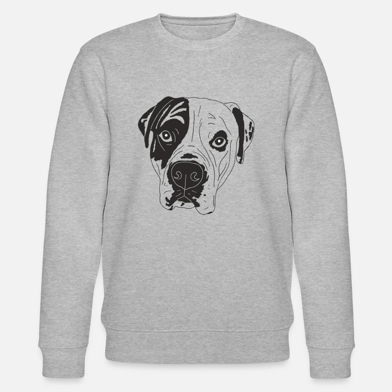 Boxer Weimaraner Mix - Stanley/Stella Unisex Bio-Sweatshirt CHANGER  - Grau meliert