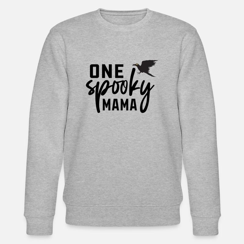 One Spooky Mama - Stanley/Stella Unisex Bio-Sweatshirt CHANGER  - Grau meliert