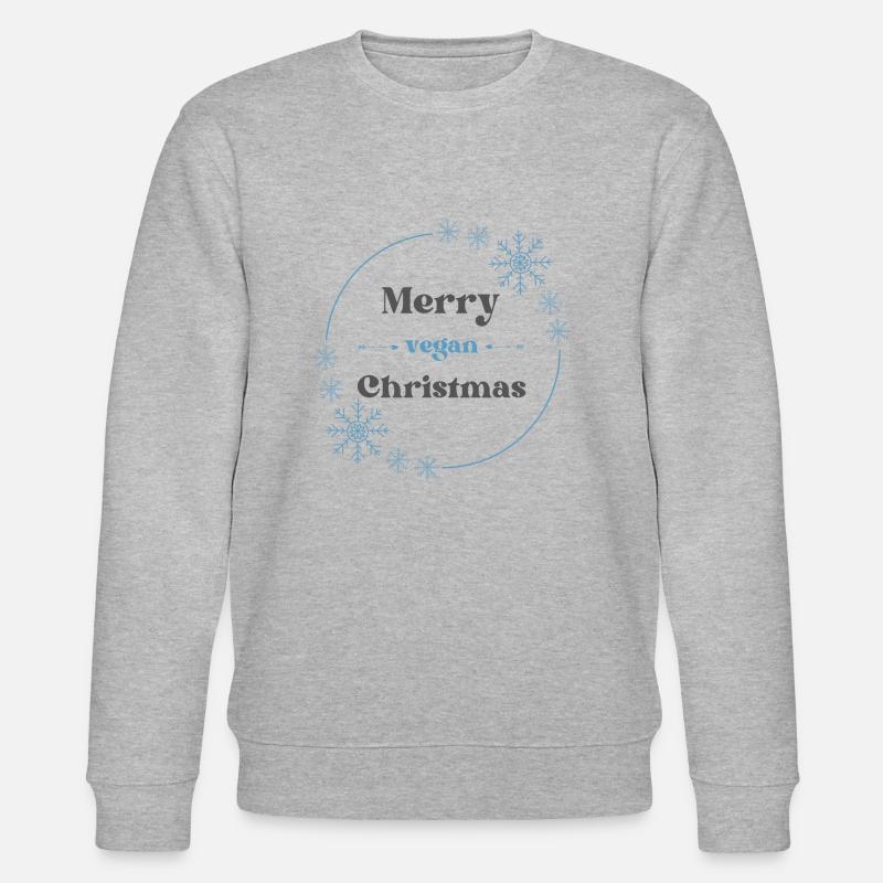 Joyeux Noël végétalien - Sweat bio CHANGER Stanley/Stella Unisexe - gris chiné