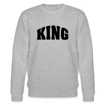 KING - Stanley/Stella Unisex Bio-Sweatshirt CHANGER  - Grau meliert - Vorne - Nik (191cm) & Marisol (170cm)