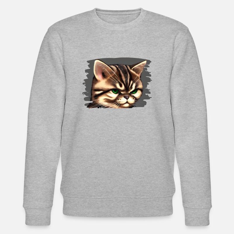Visage de chat - Sweat bio CHANGER Stanley/Stella Unisexe - gris chiné