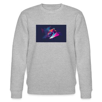 Freestyle Neon 2.0 - Stanley/Stella Unisex Bio-Sweatshirt CHANGER  - Grau meliert - Vorne - Nik (191cm) & Marisol (170cm)