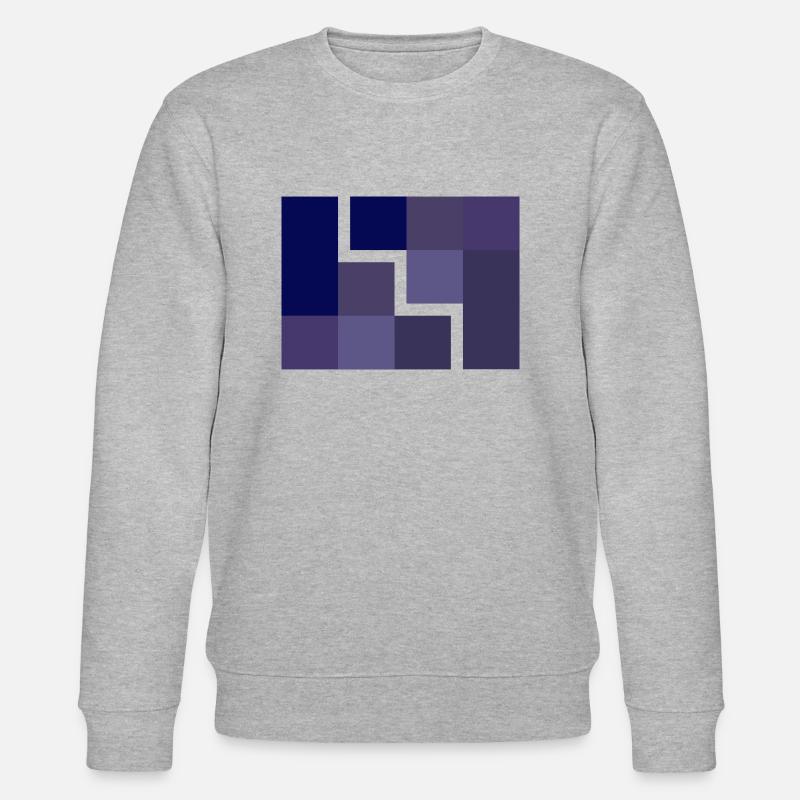 Geometrisch - Stanley/Stella Unisex Bio-Sweatshirt CHANGER  - Grau meliert