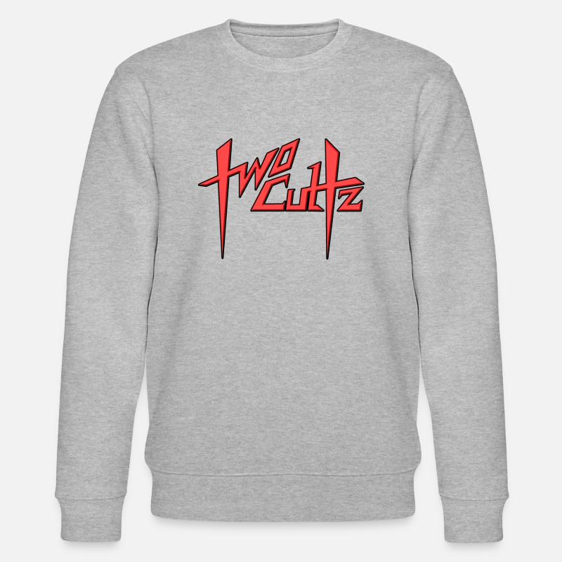 2Cultz SpeedyLogo Rot - Stanley/Stella Unisex Bio-Sweatshirt CHANGER  - Grau meliert