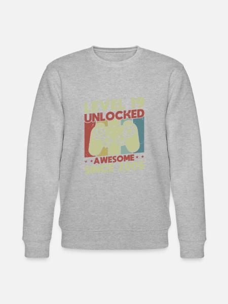 Level 19 Unlocked - Stanley/Stella CHANGER Unisex Organic Sweatshirt - heather grey