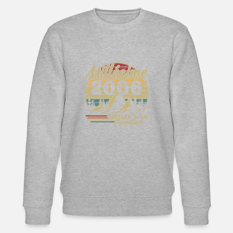 Millésime 2006 - Sweat bio CHANGER Stanley/Stella Unisexe - gris chiné