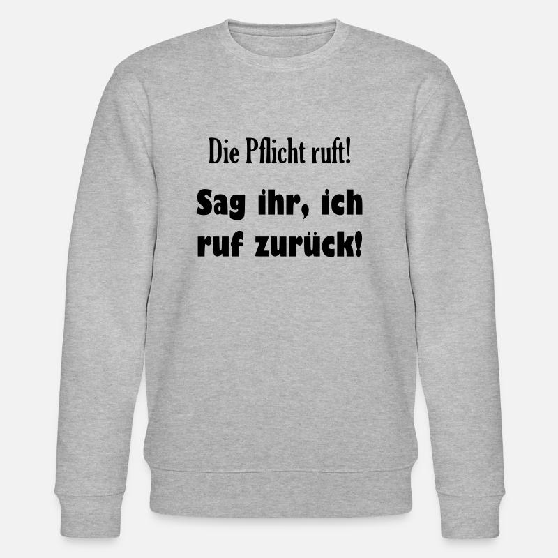 Lustiger cooler Spruch - Stanley/Stella Unisex Bio-Sweatshirt CHANGER  - Grau meliert