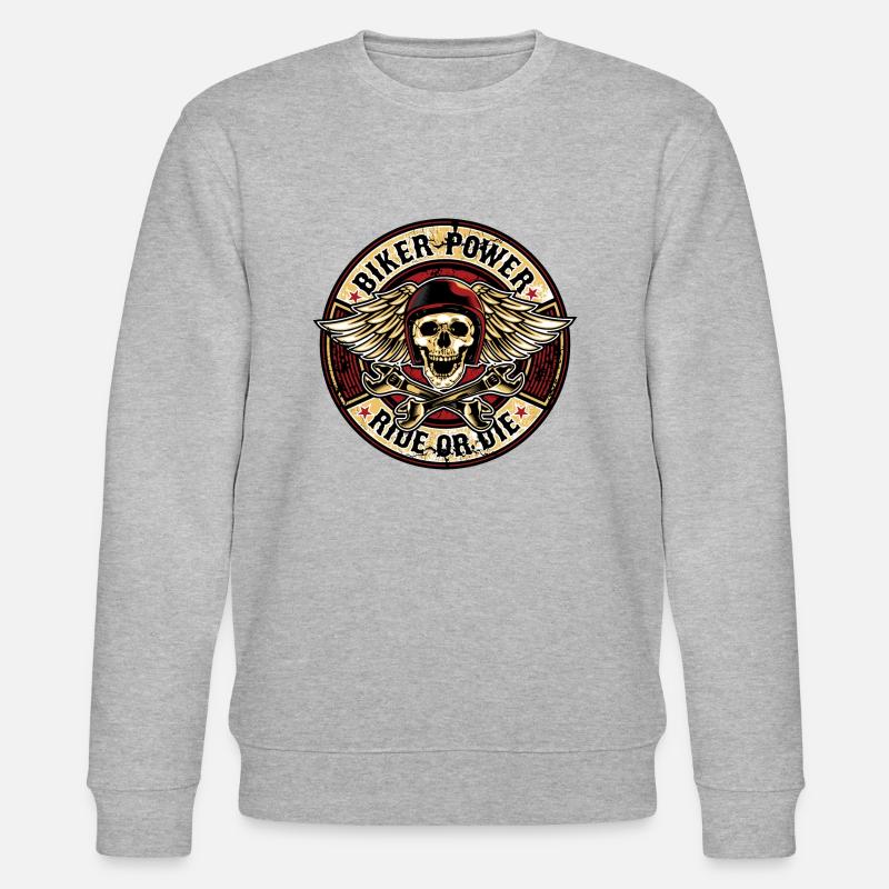 BIKER POWER - Stanley/Stella Unisex Bio-Sweatshirt CHANGER  - Grau meliert