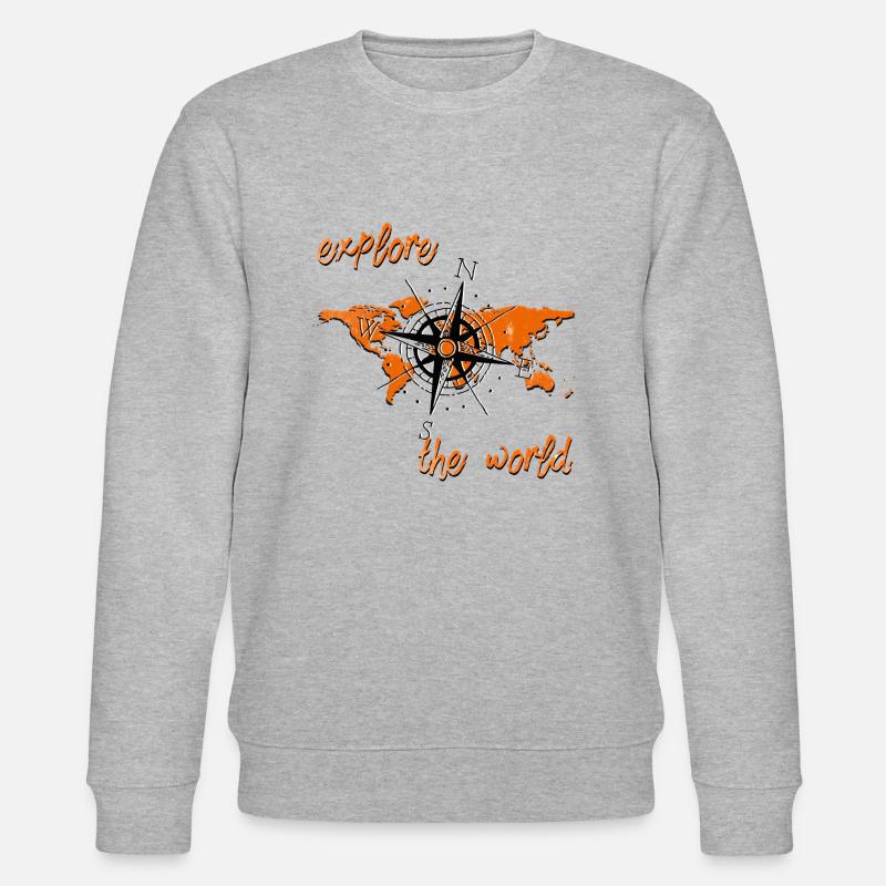 Explore orange - Sweat bio CHANGER Stanley/Stella Unisexe - gris chiné