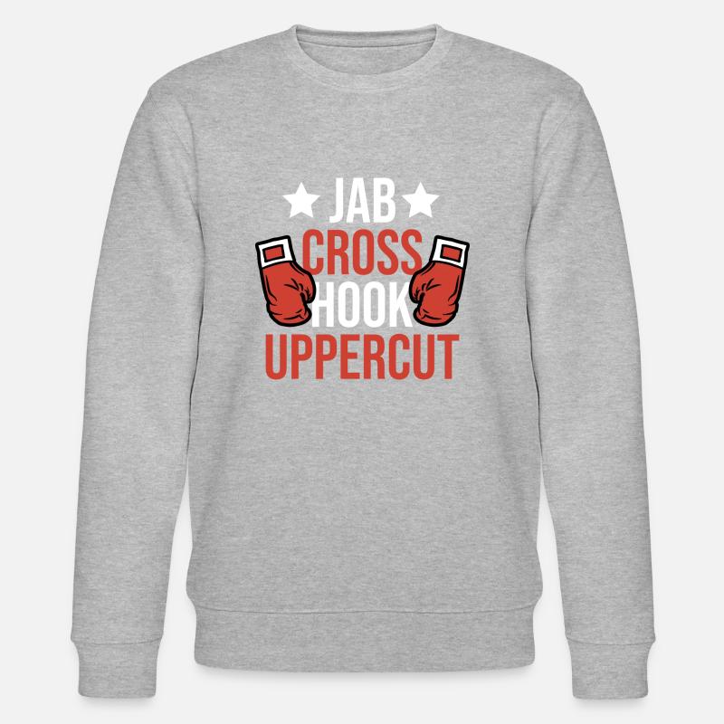 Boxing Jab Cross Hook Uppercut - Stanley/Stella Unisex Bio-Sweatshirt CHANGER  - Grau meliert