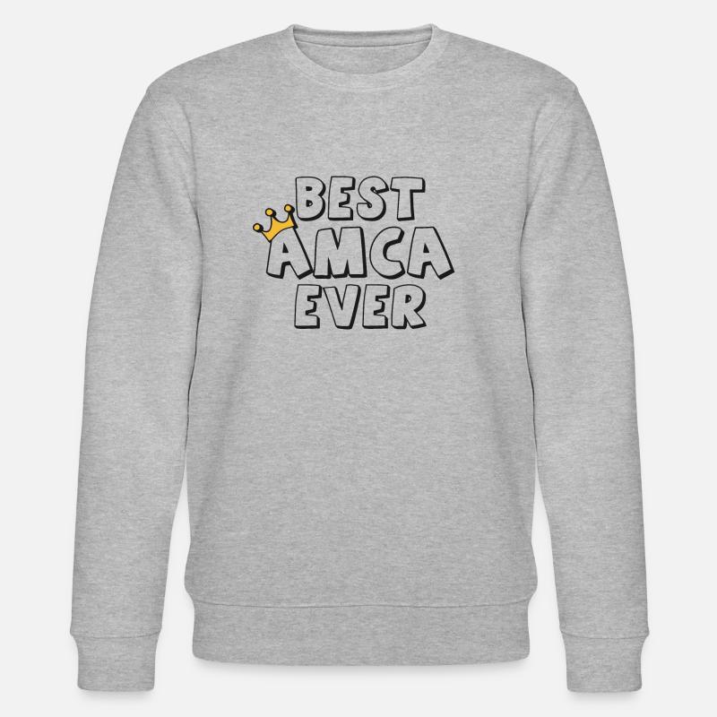 Best Amca Ever - Stanley/Stella Unisex Bio-Sweatshirt CHANGER  - Grau meliert