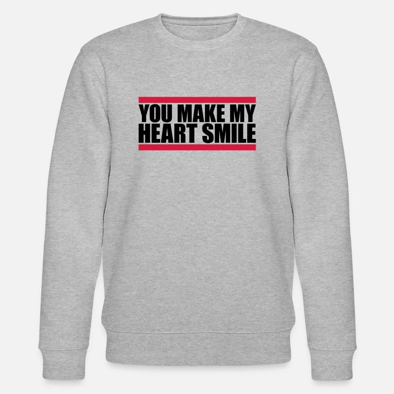 make my heart smile - Stanley/Stella Unisex Bio-Sweatshirt CHANGER  - Grau meliert